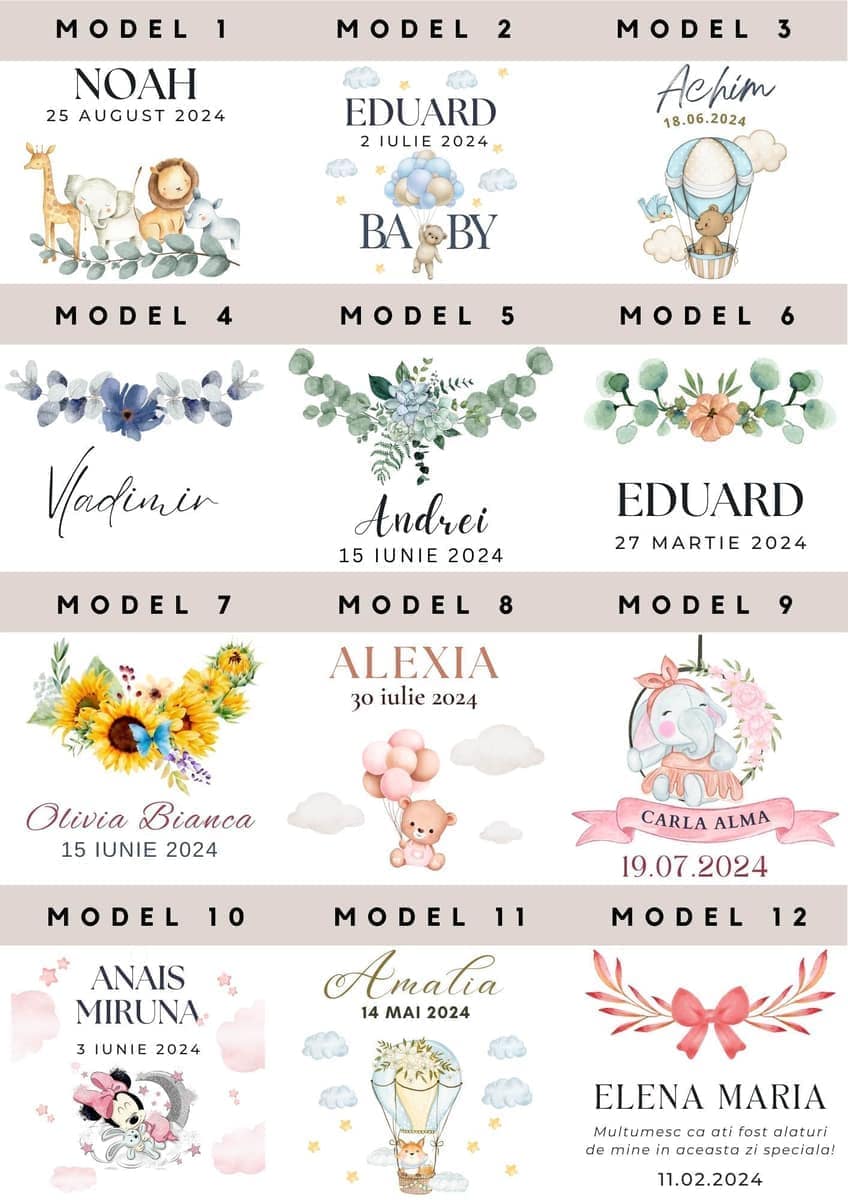 Marturii Botez lumanare Bubble - cartonat & fundita - imagine 2